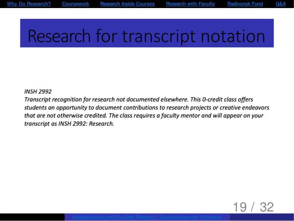 why do research 17