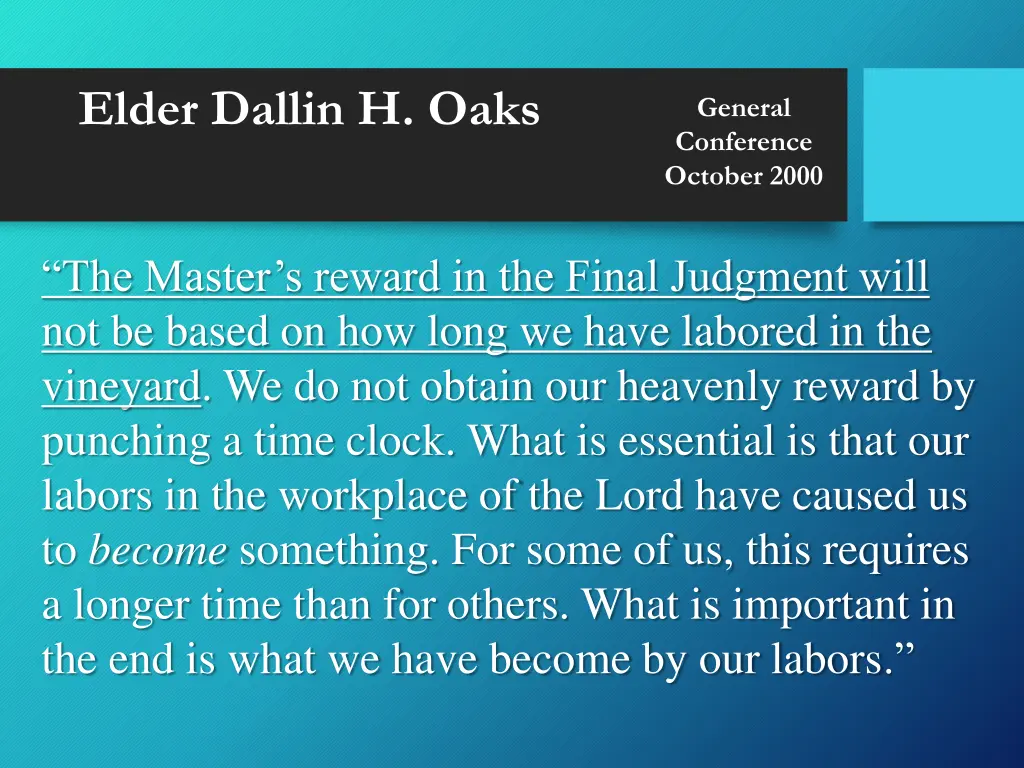 elder dallin h oaks