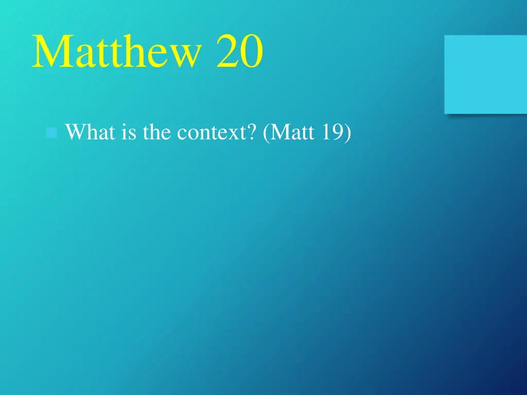 matthew 20