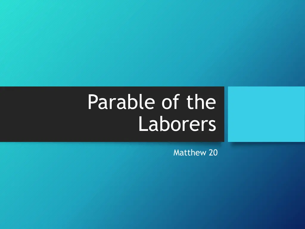 parable of the laborers