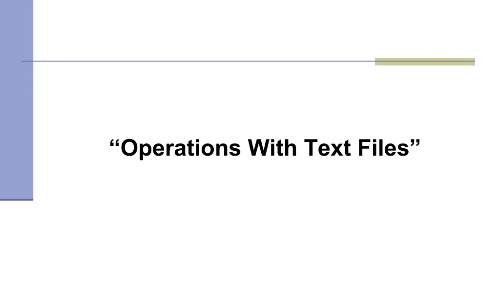 operations with text files