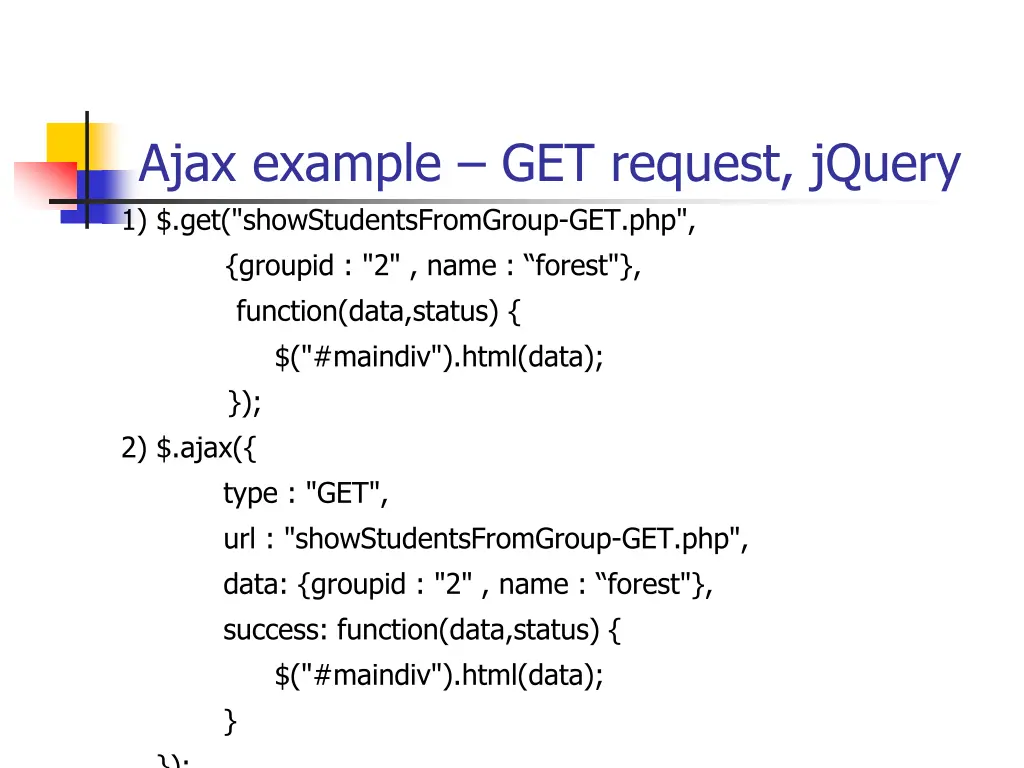 ajax example get request jquery