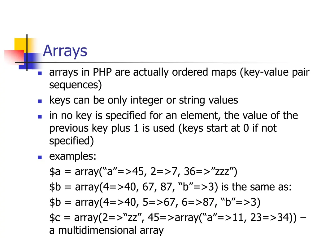 arrays