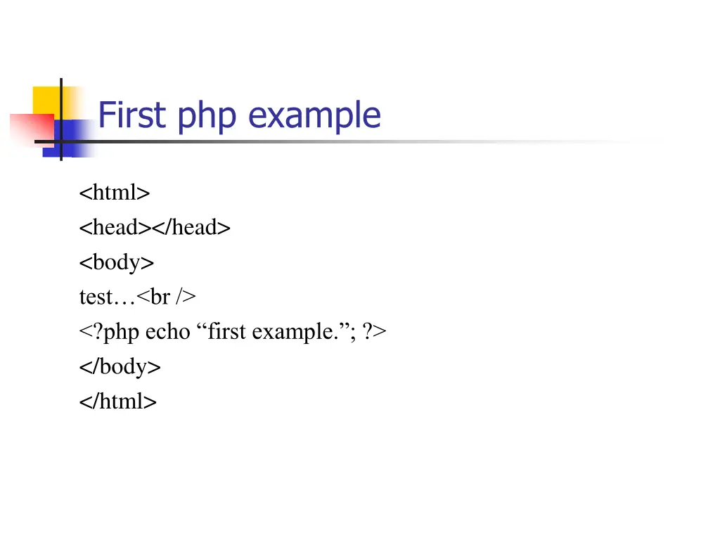 first php example