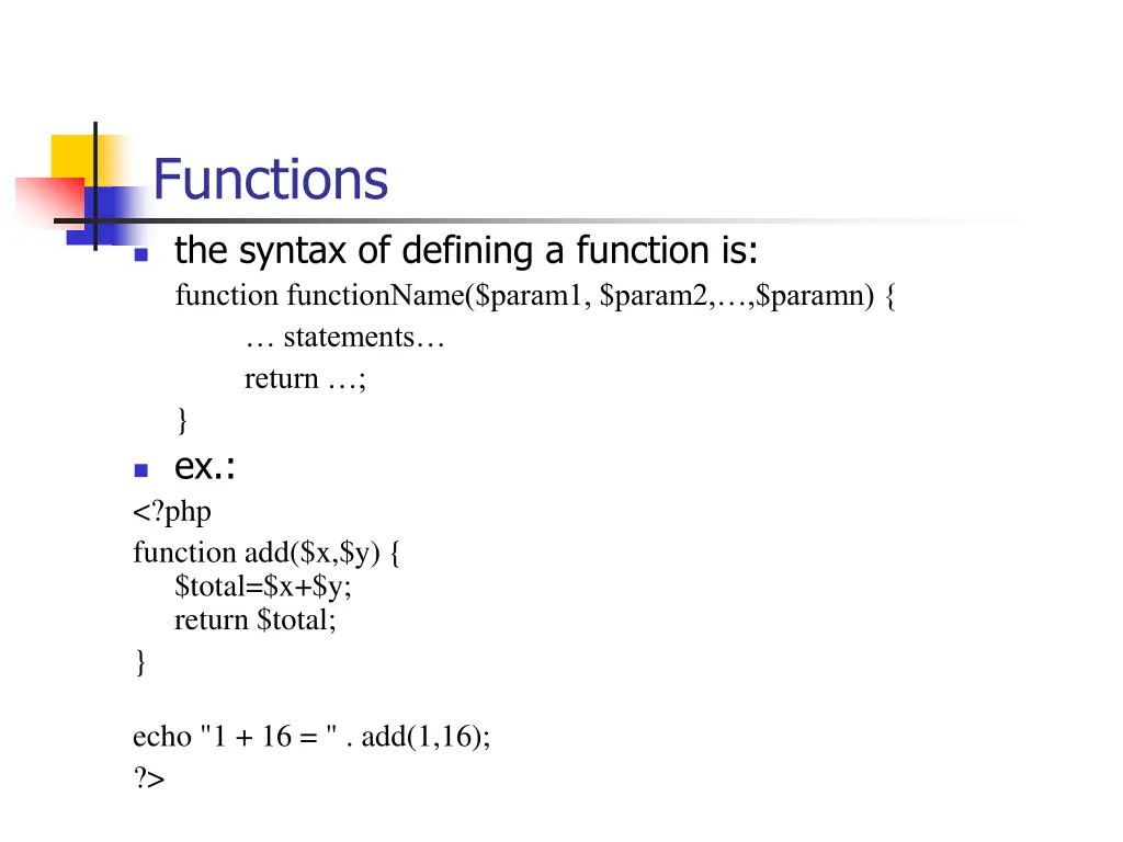 functions