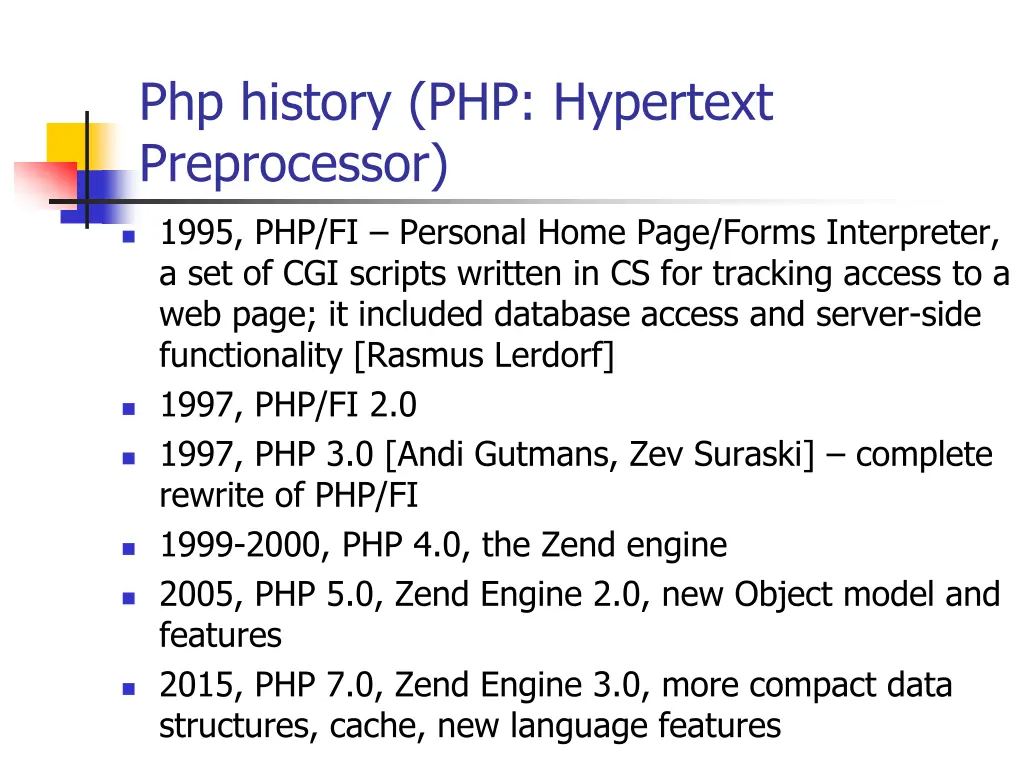 php history php hypertext preprocessor