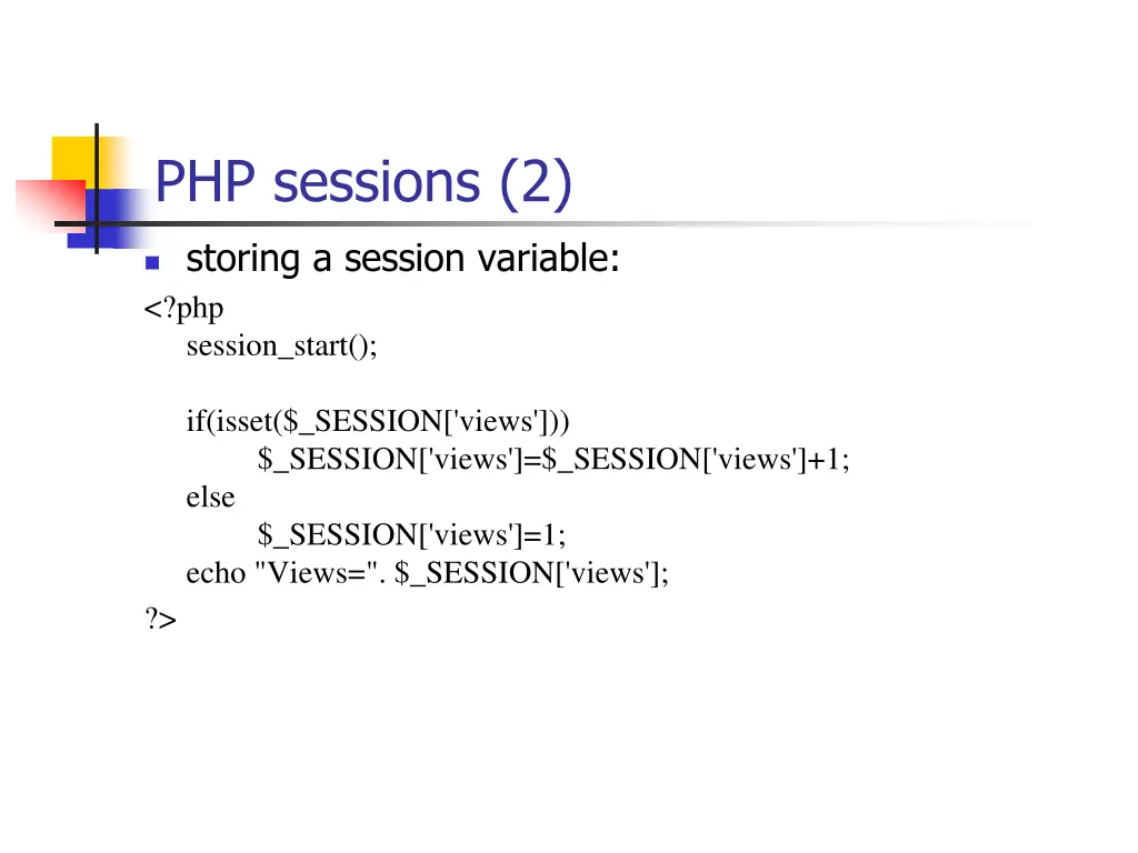 php sessions 2
