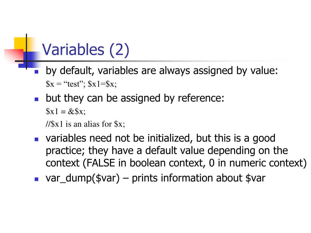 variables 2