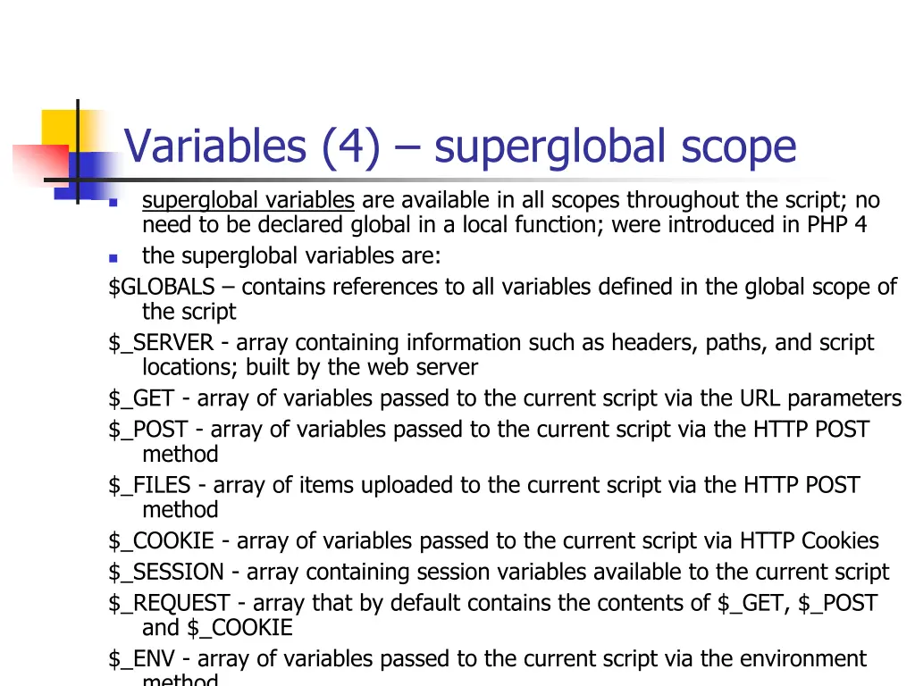 variables 4 superglobal scope
