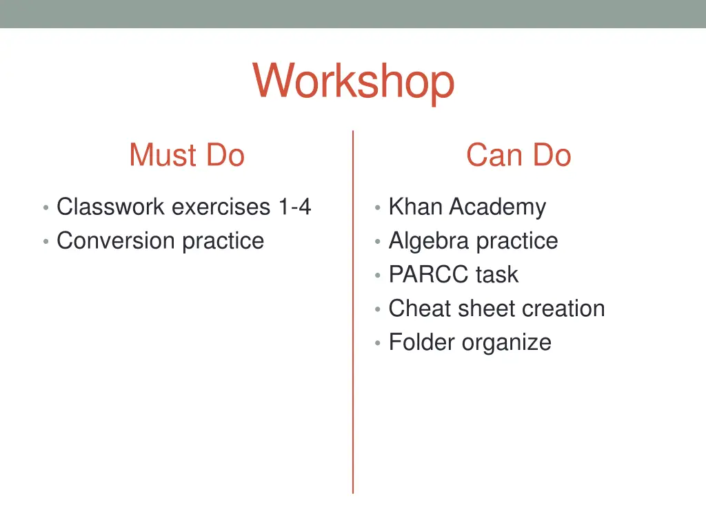 workshop 1