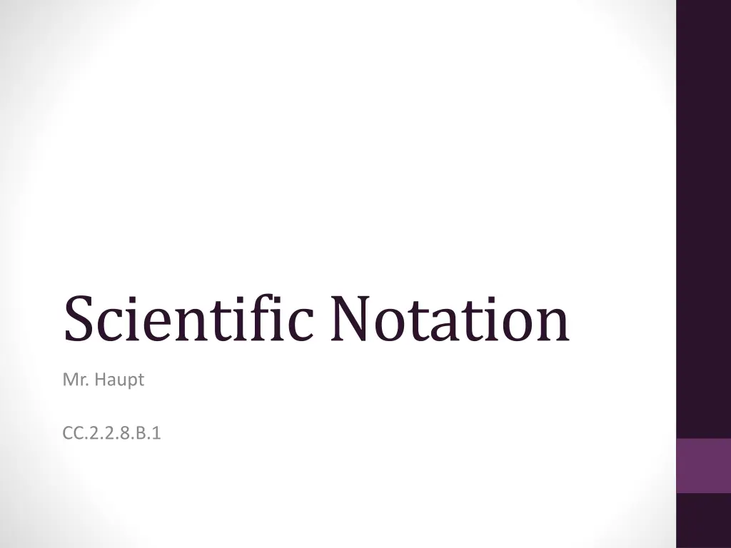 scientific notation