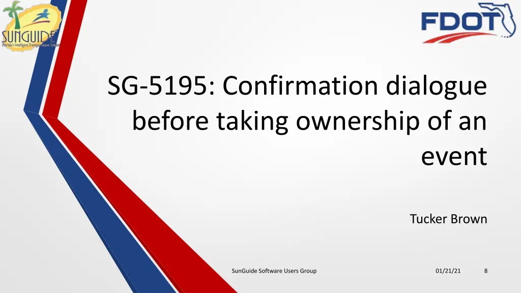 sg 5195 confirmation dialogue before taking