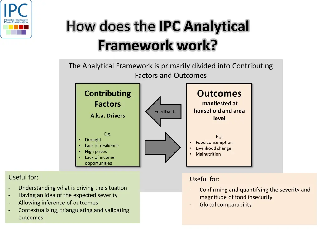 how does the ipc analytical framework work