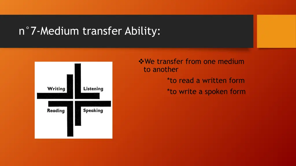 n 7 medium transfer ability
