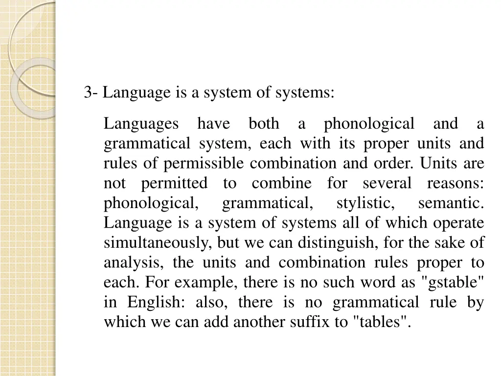 3 language is a system of systems