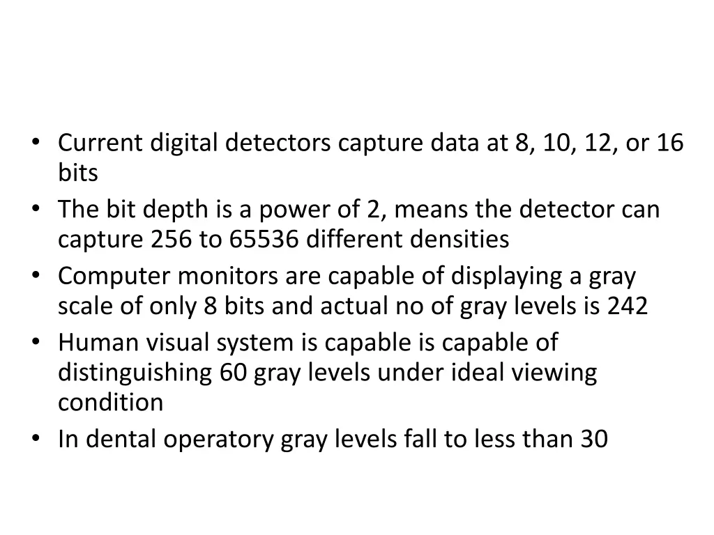 current digital detectors capture data