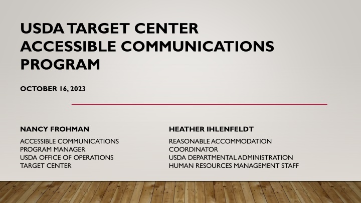 usda target center accessible communications