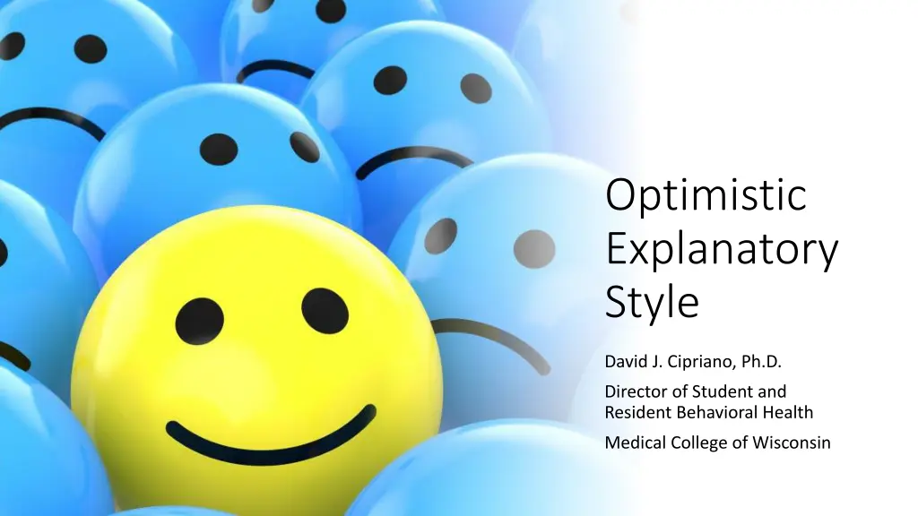 optimistic explanatory style