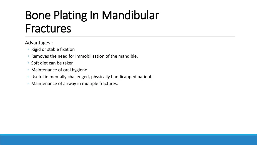 bone plating in mandibular bone plating