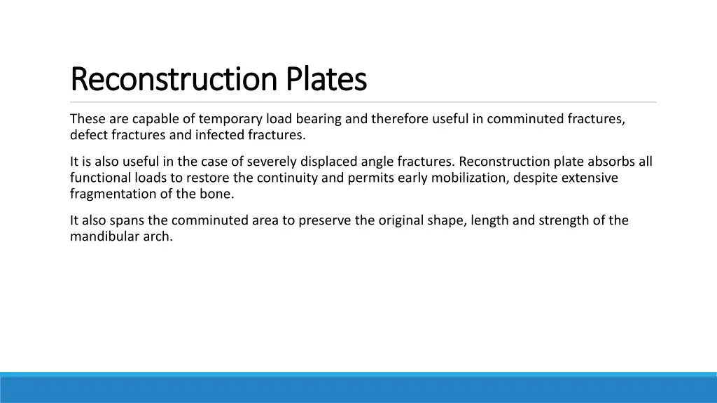 reconstruction plates reconstruction plates