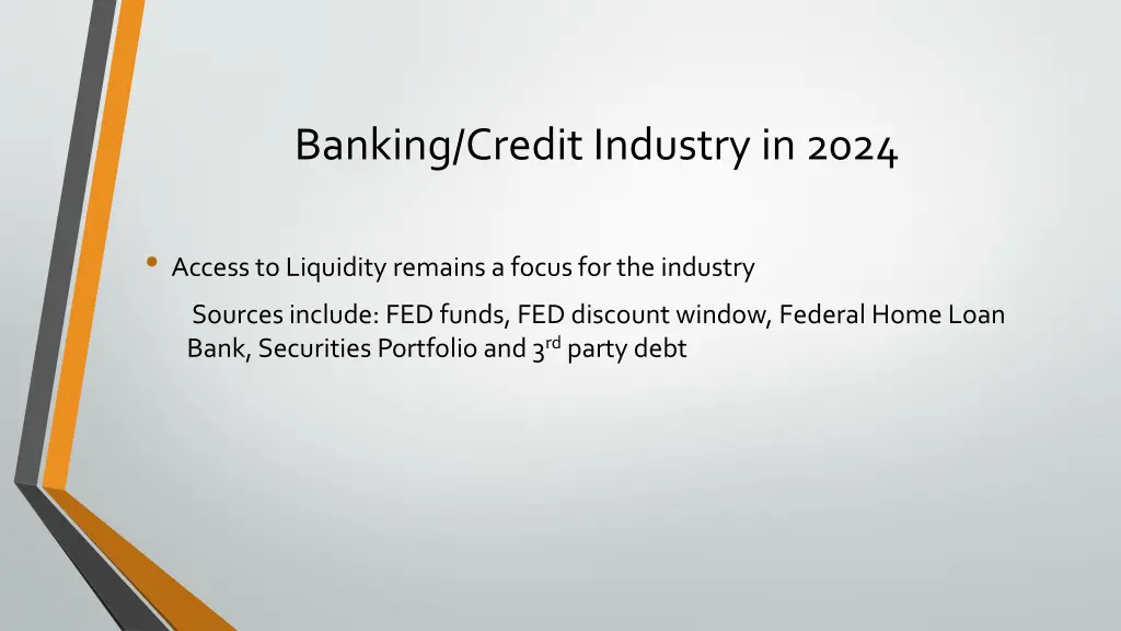 banking credit industry in 2024 1