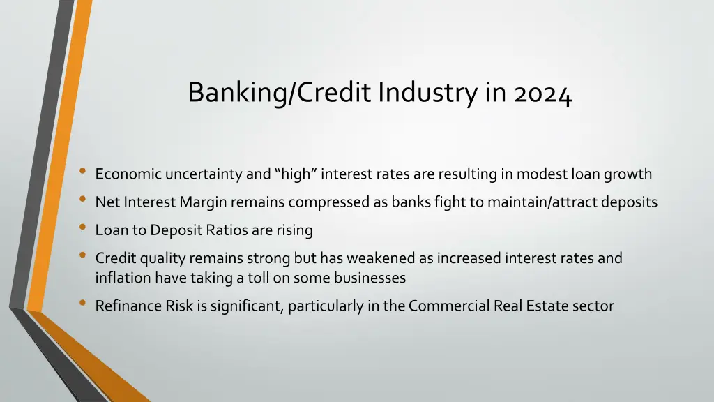 banking credit industry in 2024