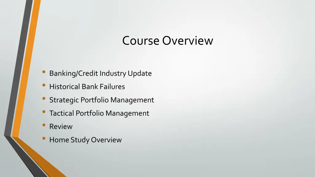 course overview