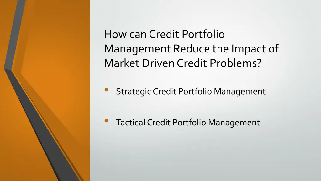 how can credit portfolio management reduce