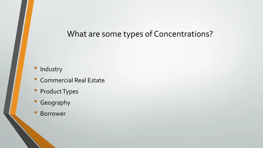 what are some types of concentrations