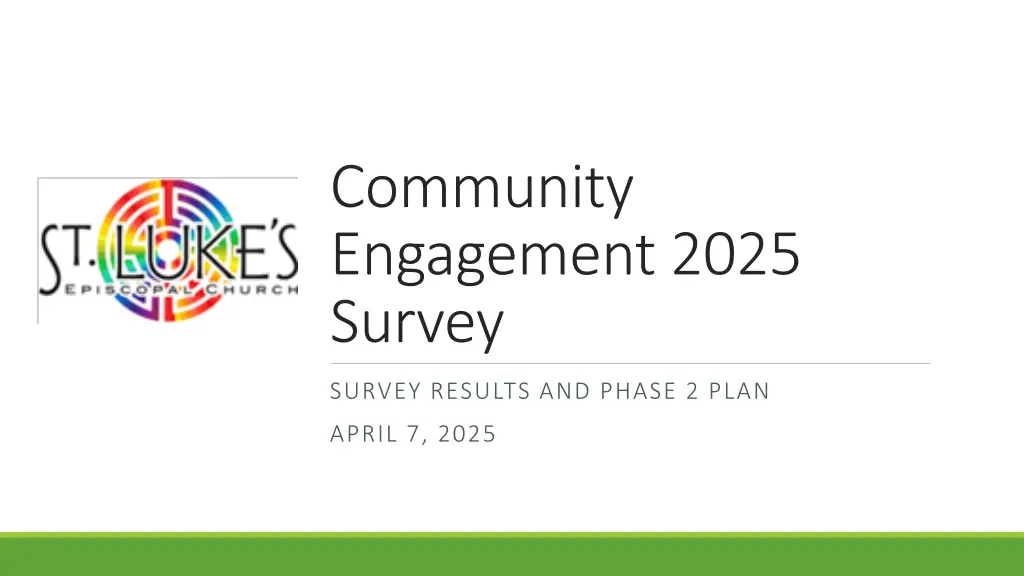 community engagement 2025 survey