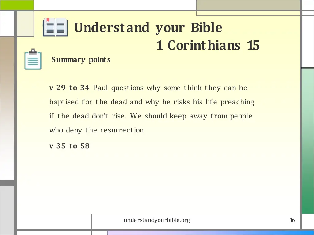 understand your bible 15