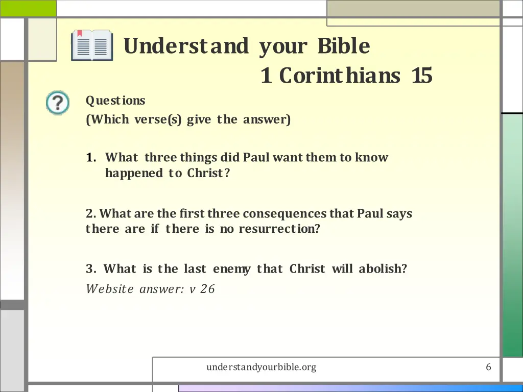 understand your bible 5