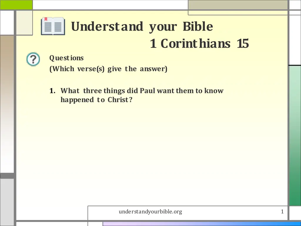 understand your bible