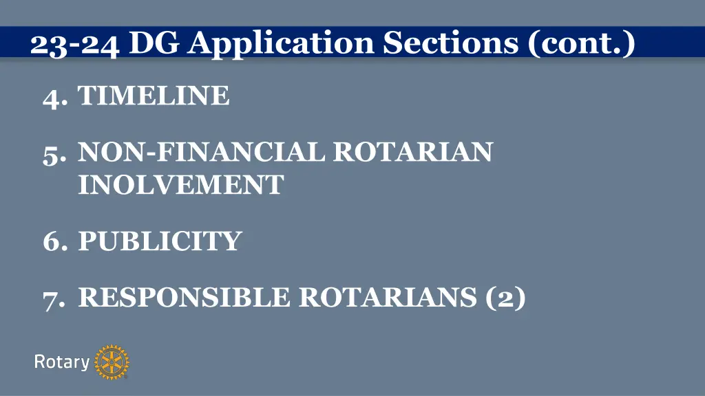23 24 dg application sections cont