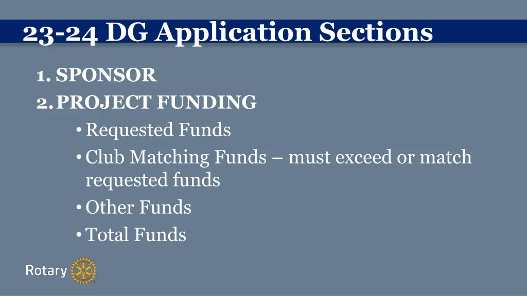 23 24 dg application sections