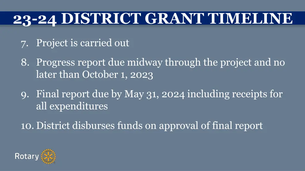23 24 district grant timeline 2