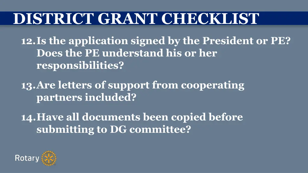 district grant checklist 1