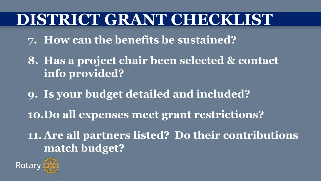 district grant checklist 7 how can the benefits
