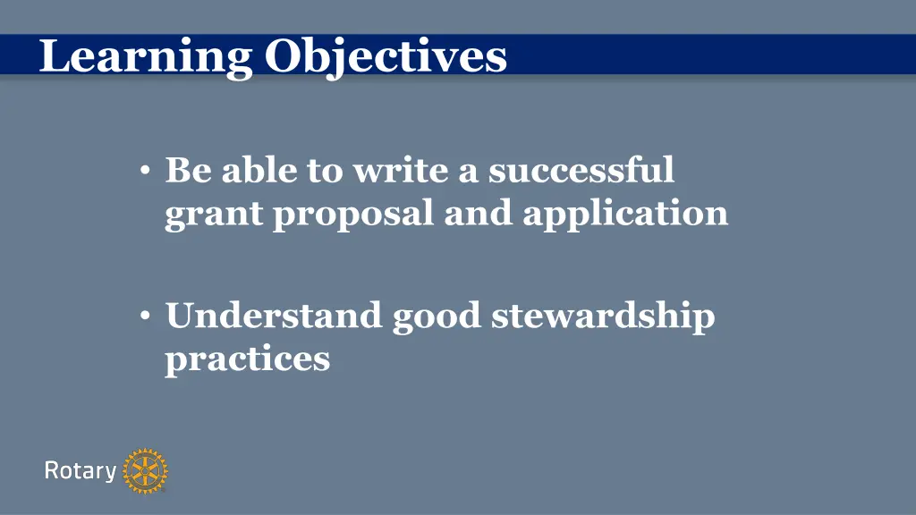 learning objectives