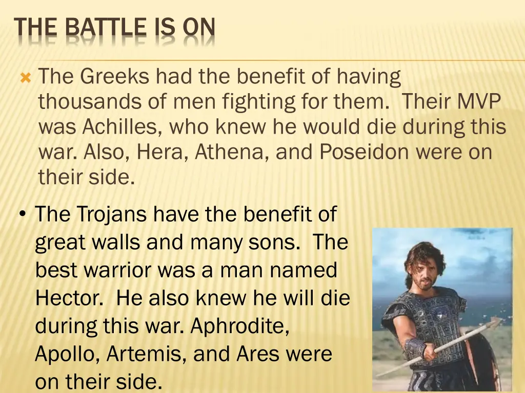 the battle is on
