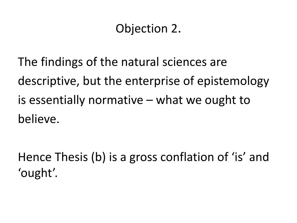 objection 2