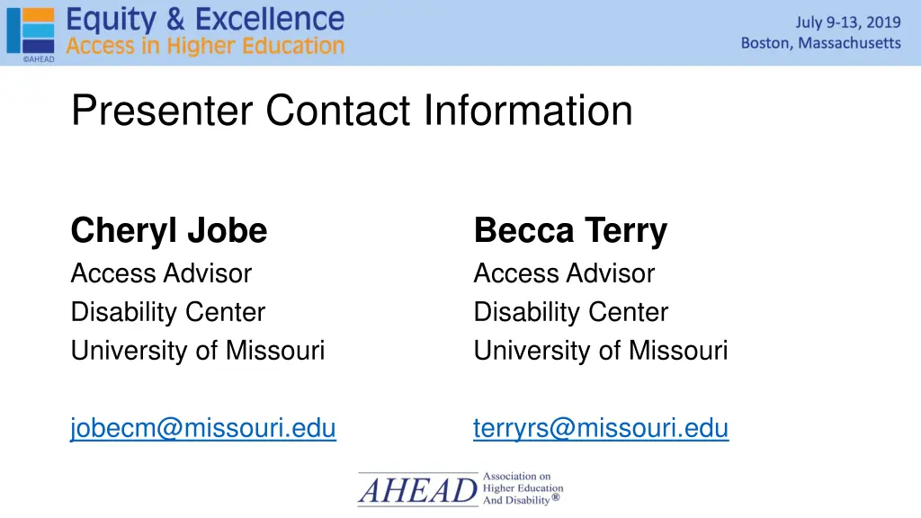 presenter contact information 1