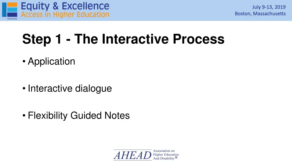 step 1 the interactive process