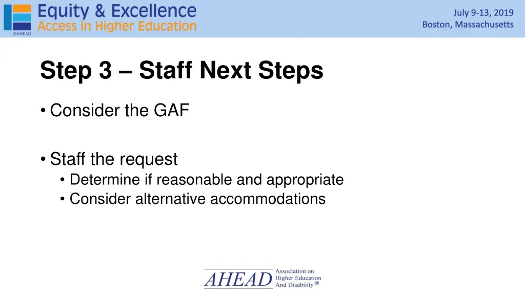 step 3 staff next steps