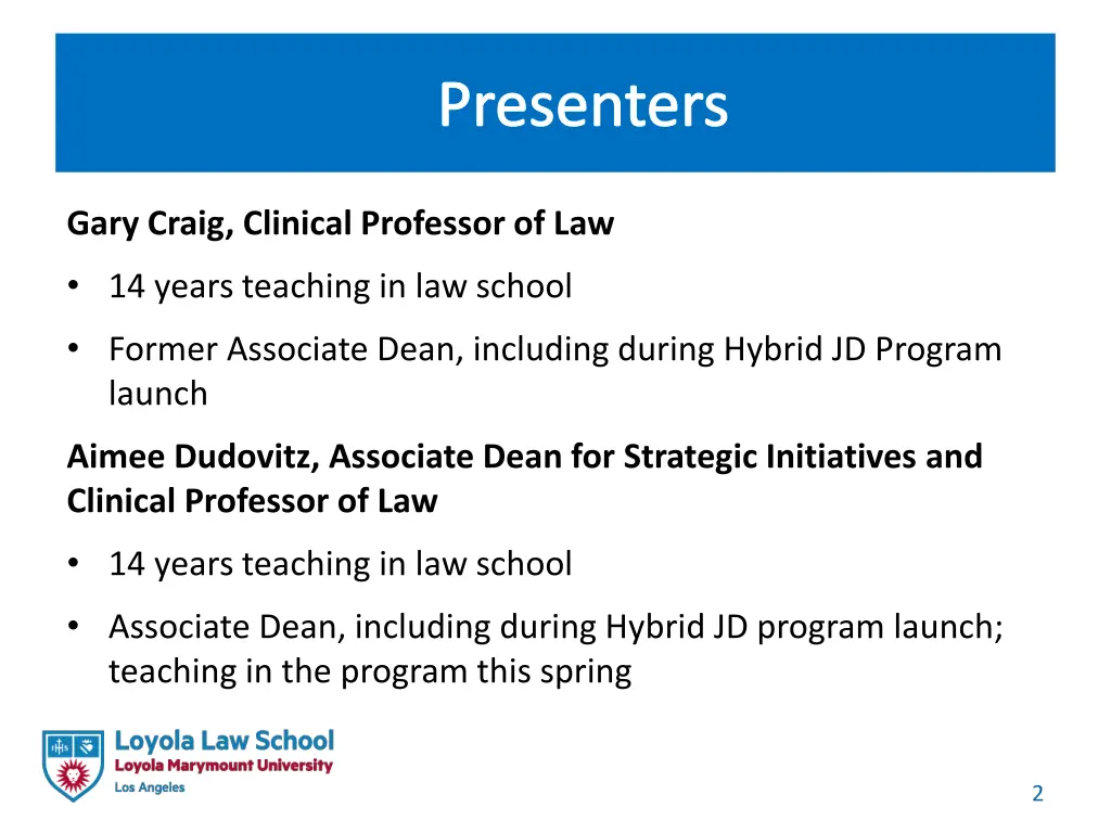 presenters