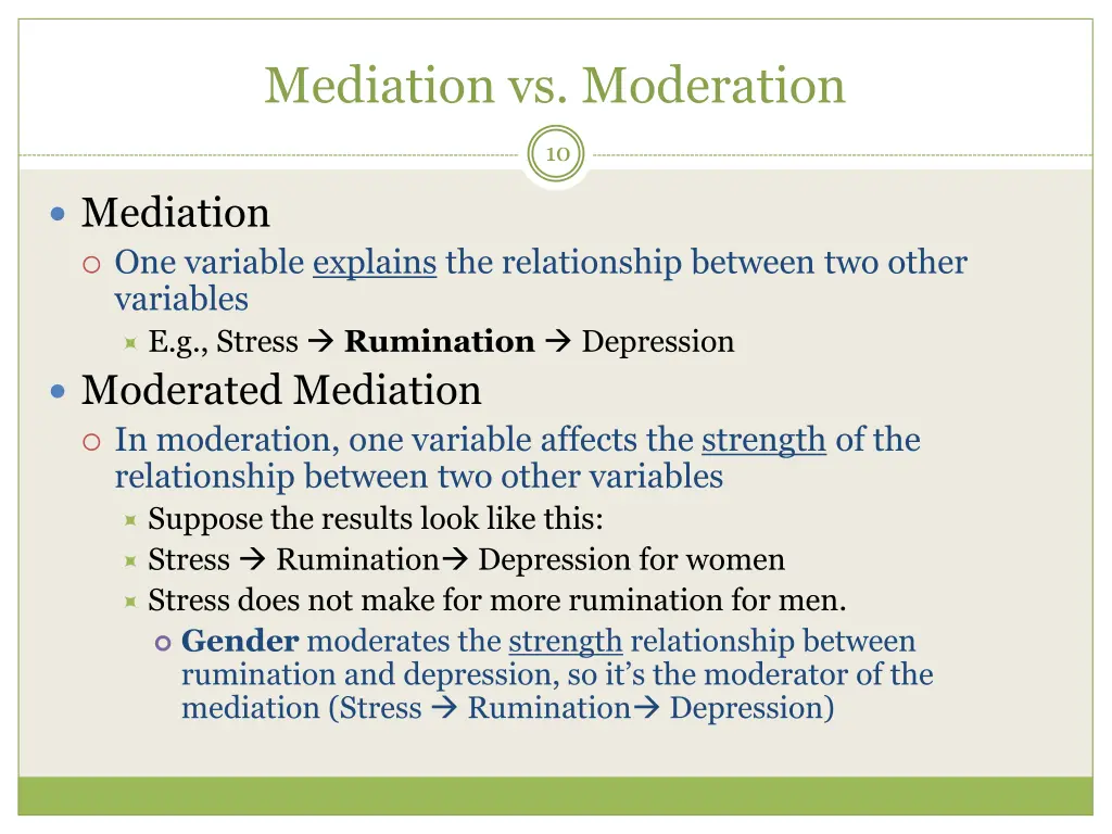 mediation vs moderation