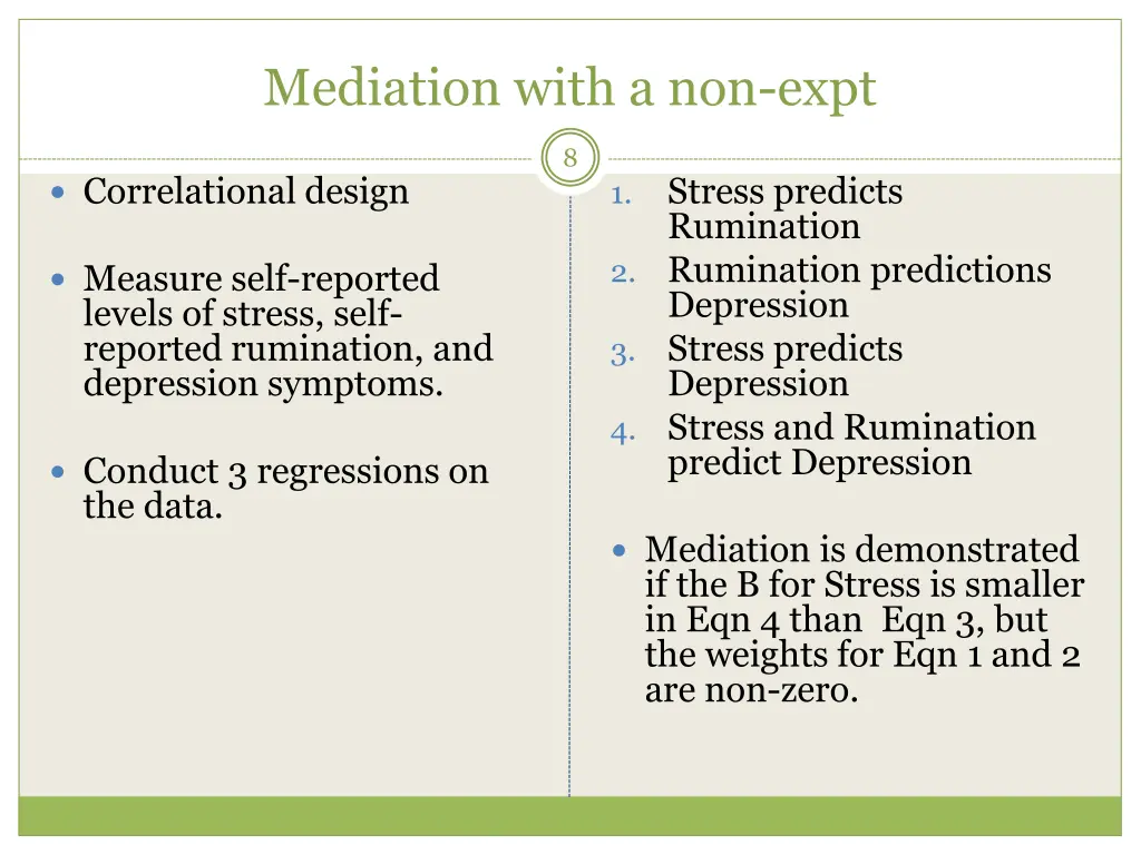 mediation with a non expt