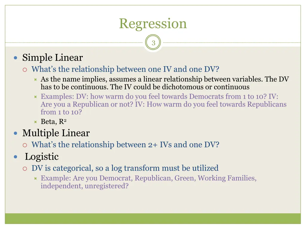 regression