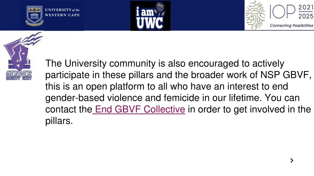 the university community is also encouraged