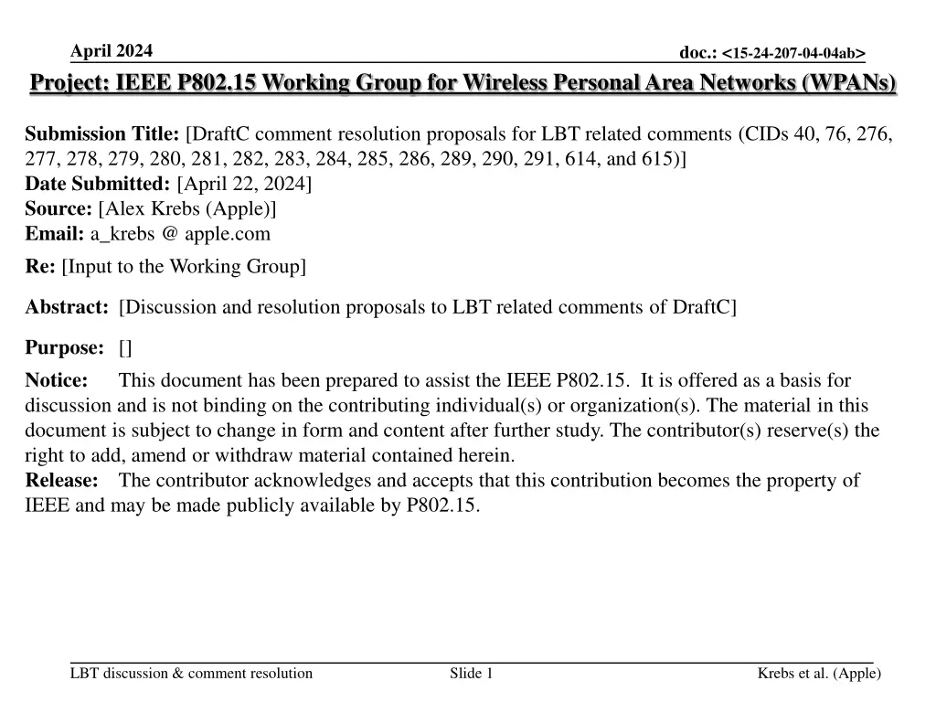 april 2024 project ieee p802 15 working group